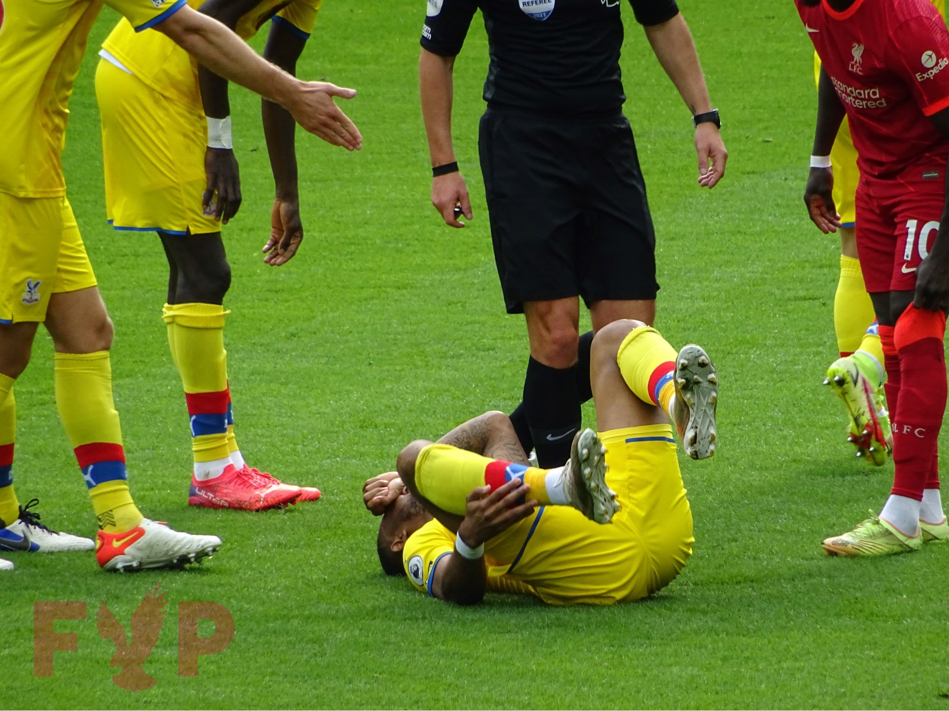 LiverpoolA Ayew Hurt Floor